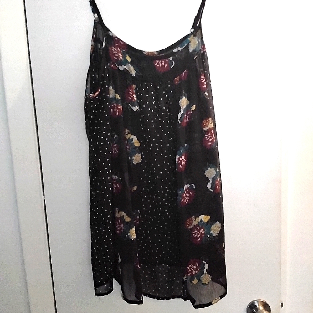 Women's Torrid floral sheer tank top, Size 2